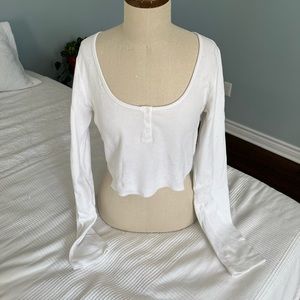 Aritzia Sunday Best Cropped Long-sleeve Top